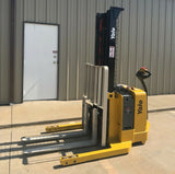 2006 YALE MSW040SEN24TV087 4000 LB ELECTRIC FORKLIFT WALKIE STACKER CUSHION 87/130" 2 STAGE MAST SIDE SHIFTER 3541 HOURS STOCK # BF950159-ARB - United Lift Equipment LLC