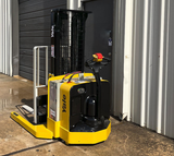 2018 YALE MSW040SFN24TE072 4000 LB ELECTRIC FORKLIFT WALKIE STACKER CUSHION 72/130" 2 STAGE MAST SIDE SHIFTER 3968 HOURS STOCK # BF126229-ARB - United Lift Equipment LLC