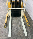 2015 YALE MSW040SFN24TV087 4000 LB ELECTRIC FORKLIFT WALKIE STACKER CUSHION 87/130 2 STAGE MAST SIDE SHIFTER 989 HOURS STOCK # BF955179-BUFEB - United Lift Equipment LLC