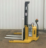 2009 YALE MSW040SFN24TV087 4000 LB ELECTRIC FORKLIFT WALKIE STACKER CUSHION 87/130" 2 STAGE MAST SIDE SHIFTER 3649 HOURS STOCK # BF964269-ARB - United Lift Equipment LLC