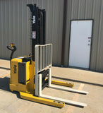 2003 YALE MSW040SEN24TV087 4000 LB ELECTRIC FORKLIFT WALKIE STACKER CUSHION 87/130" 2 STAGE MAST SIDE SHIFTER 3737 HOURS STOCK # BF949519-ARB - United Lift Equipment LLC