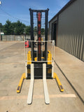 2006 YALE MSW040SEN24TV087 4000 LB ELECTRIC FORKLIFT WALKIE STACKER CUSHION 87/130" 2 STAGE MAST SIDE SHIFTER 3541 HOURS STOCK # BF950159-ARB - United Lift Equipment LLC